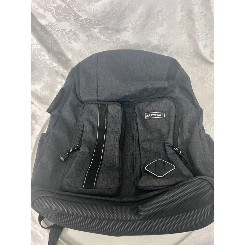 Eastsport Backpack Charcoal Gray Multi-Pocket School Travel Bag Padded Straps